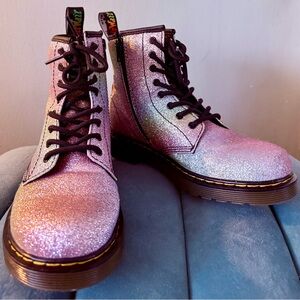 Dr. Martens Glitter Pink Combat Boots